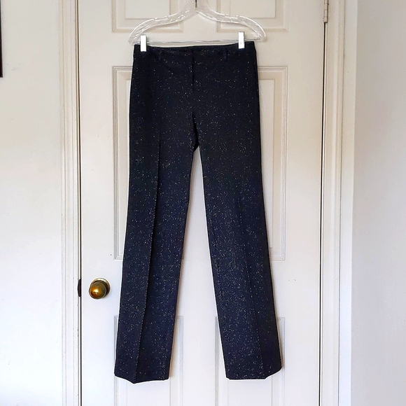 NWOT. Vintage Express Black and Silver Herringbone Pattern Pants with sparkling. - Picture 7 of 8